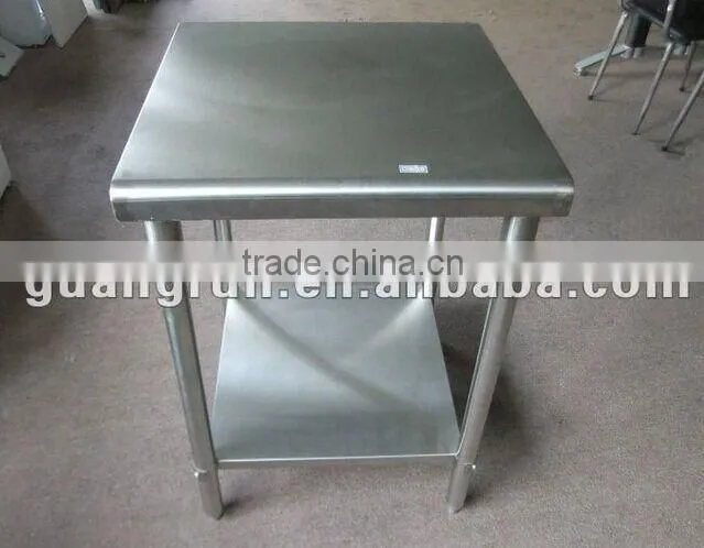 Stainless Steel Industrial Kitchen Restaurant Table with Under Shelf GR-401-01