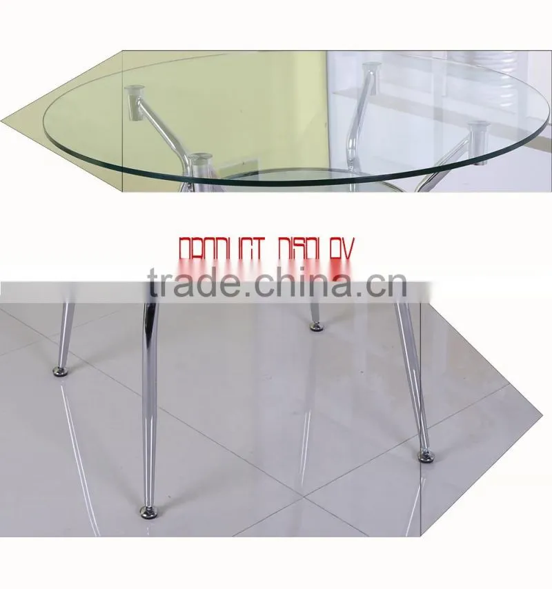 Round glass restaurant dining table