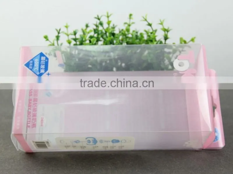 Yiwu factory custom OEM Eco-friendly Packaging baby Feeding Bottle PET Box