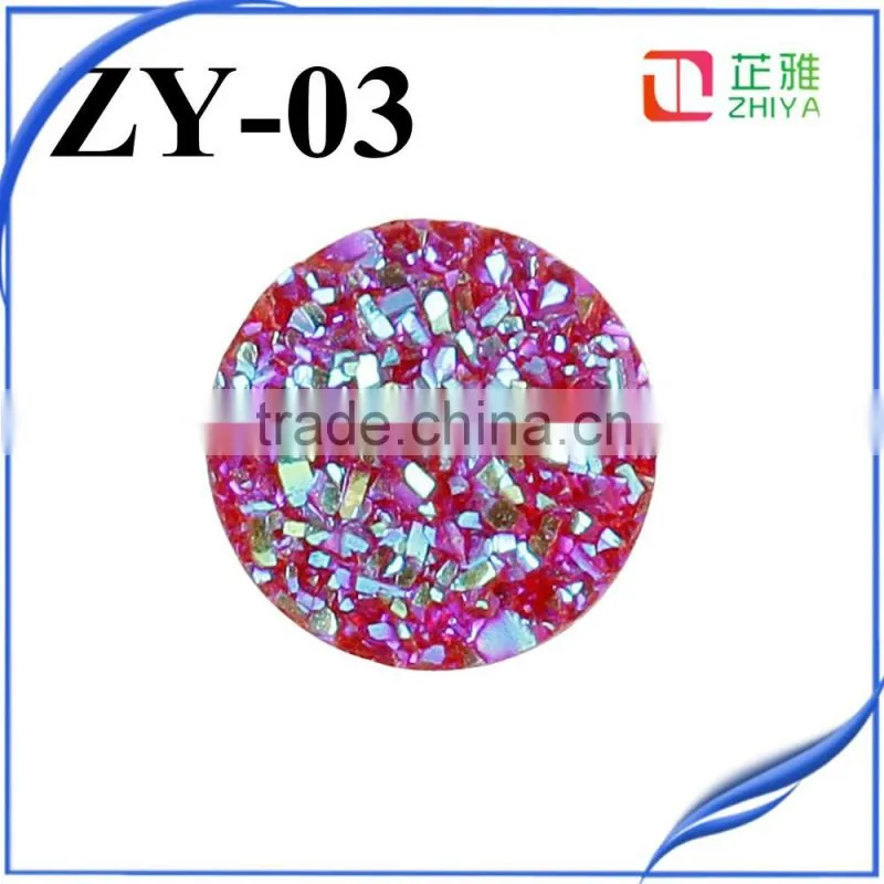 Druzy stone fancy round cabochon ,High Quality Coated Drusy in round Shape