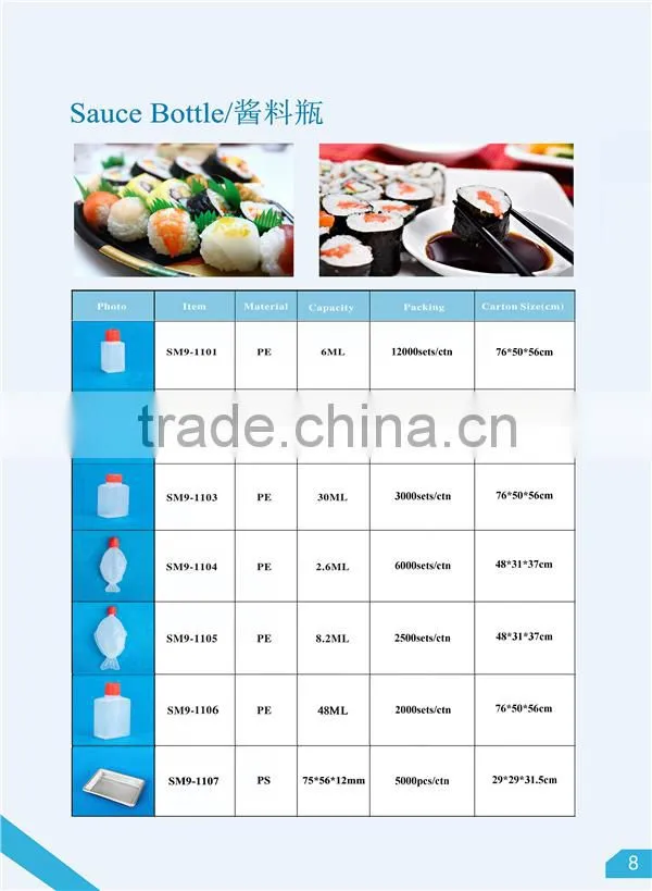 Disposable plastic food packing tray/plastic tray/plastic boat tray for fish, sushi, salad