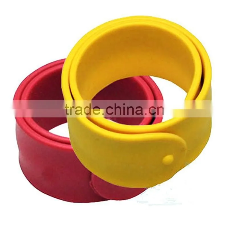 New Design Custom Mens Long Silicone Slap Bracelets Manufacture Price Wholesale