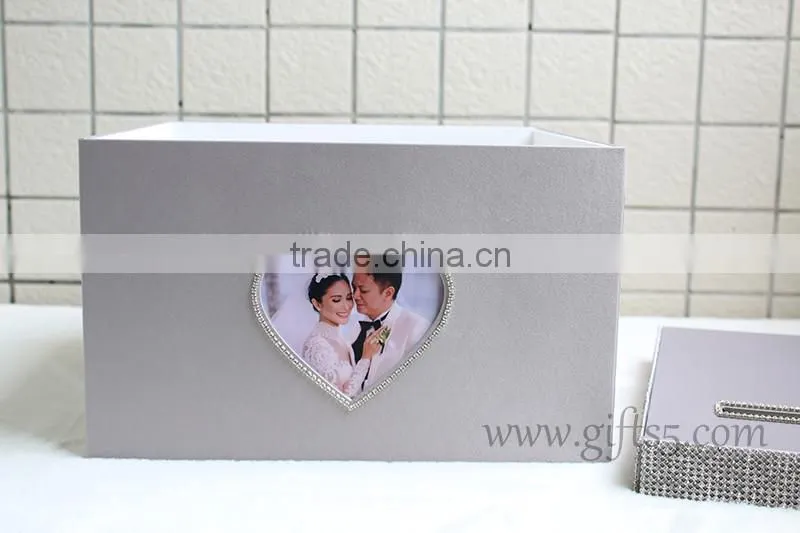 Excellent large wedding card boxes with photo frame on it