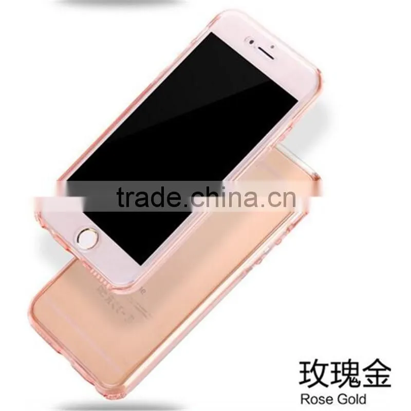 360 degree TPU Full protective cover clear transparent bumper case for Apple iphone 7 7 plus 6 6s plus for Samsung Note 7