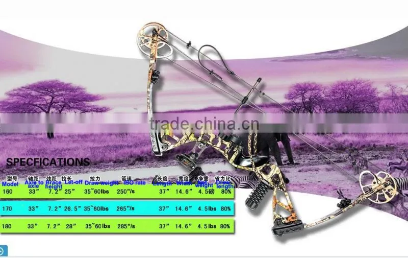 aluminum hunting compound bow made in China