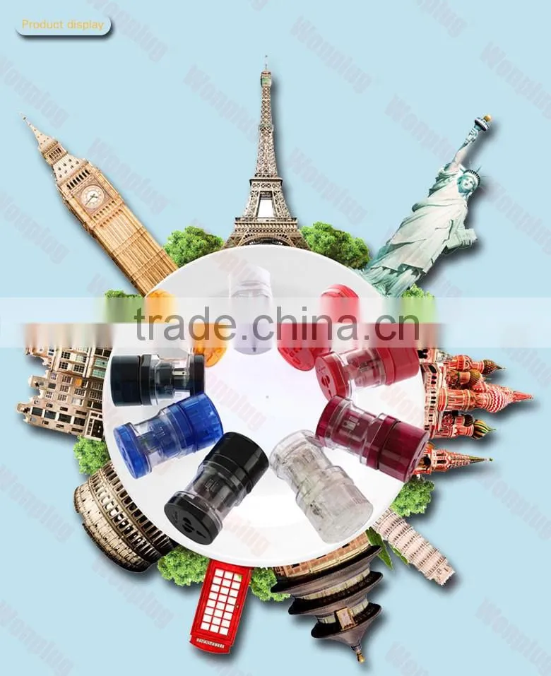 2016 Wonplug new design colourful universal travel adapter for Republic of Lithuania
