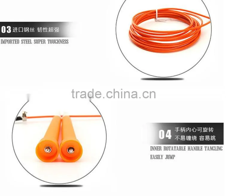 crossfit Plastic Handle custom speed jump rope stainless steel Wire Jumping Skipping aerobic exercise Ropes 3m-14m