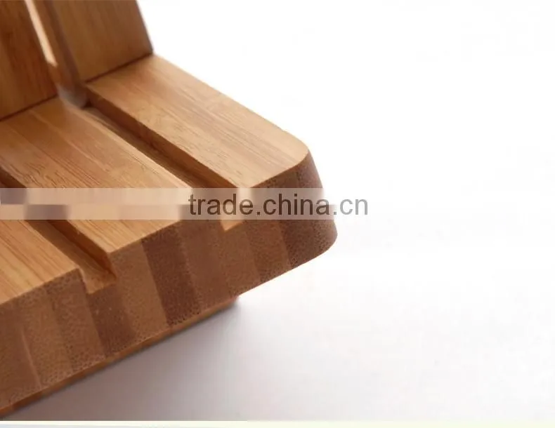 Simple Bamboo Knife Block with collapsible design
