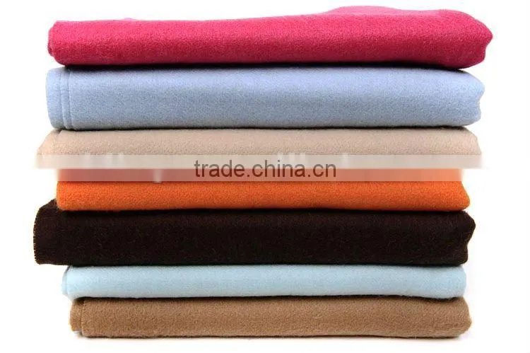 high quality woven solid color cashmere bed throw blankets