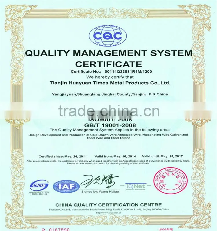 manufacture !! ISO 9001, SGS certiticate ,Fencing Application gi zinc coating surface galvanized twisted fence wire