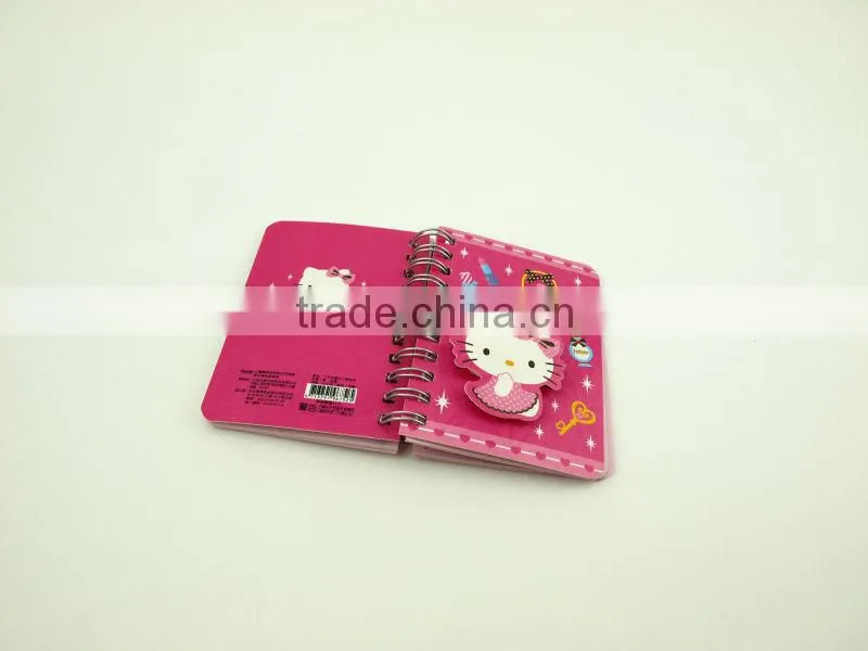 Lovely 3D spiral advertising pocket notebook