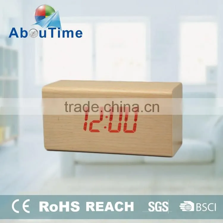 Smart wood led digital clock