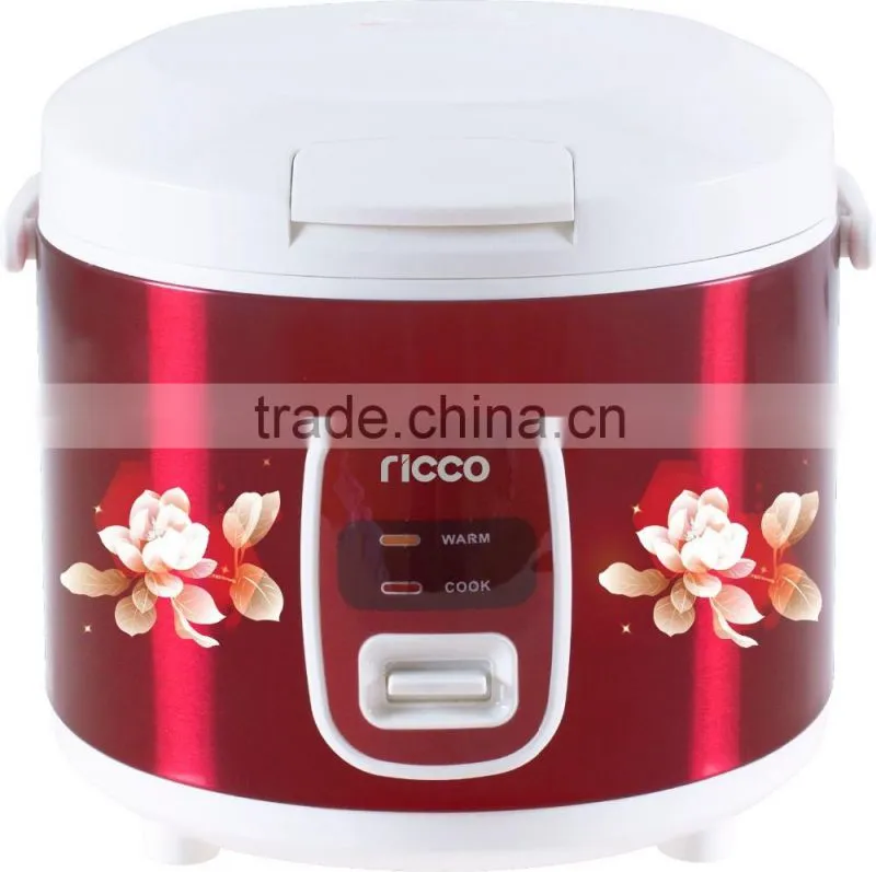 1.8L/10CUPS purple stainless steel deluxe rice cooker with factory price and CB certificate