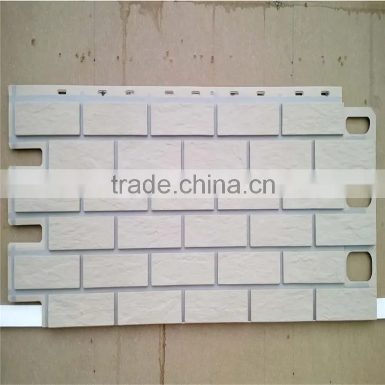 Faux stone Brick Exterior Wall panel plastic wall siding