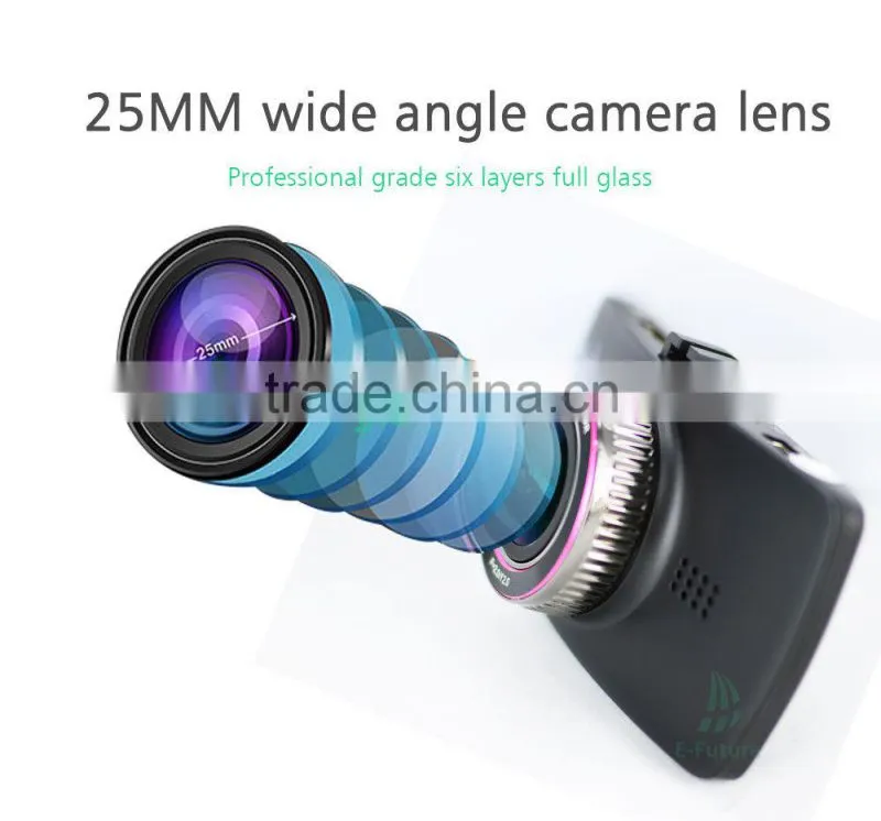 2.7''LCD Front Lens 140 Degrees Back Lens 120 DegreesDvr Car with GPS