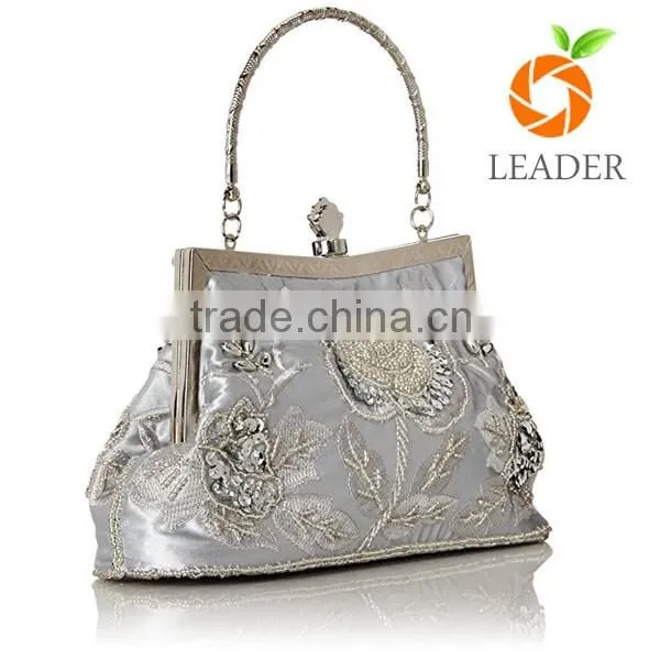 High grade practical eco-friendly silver rose handbag