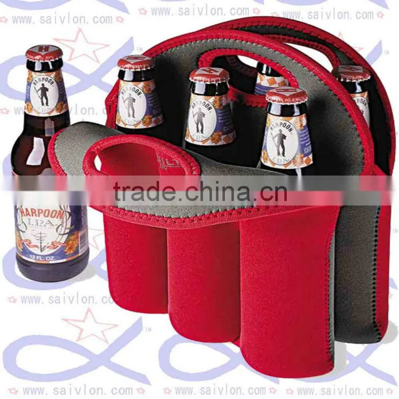 Eco-friendly Customize Neoprene pack bottle wine/beer tote/ cooler bag/holder/sleeves