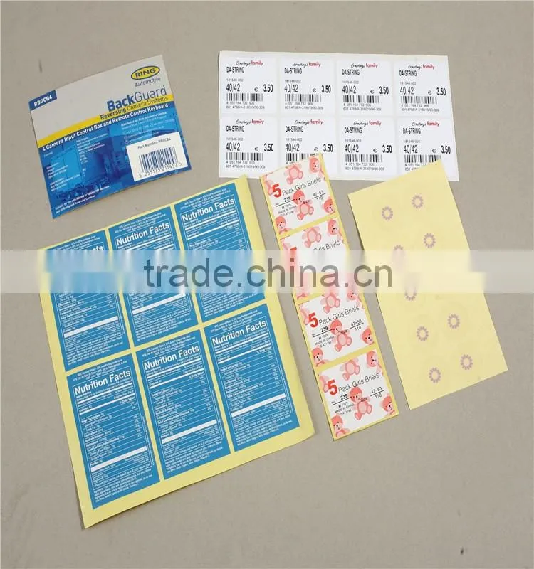 puffy logo self adhesive sticker paper