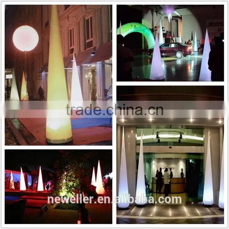 Cheapest product advertising inflatable cones with led With logo