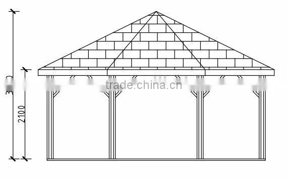 high quality wooden gazebo