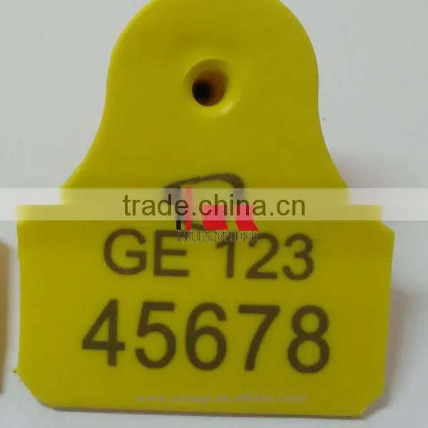 ear tag for pig yellow 43*38 mm