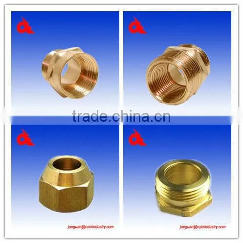 cnc machining turning brass nipple fittings