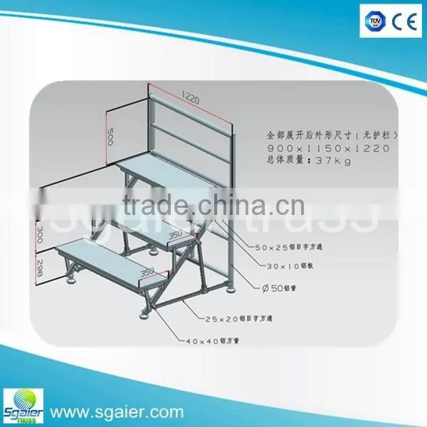 high quality folding choral risers for sale, aluminum choral risers , cheap price risers