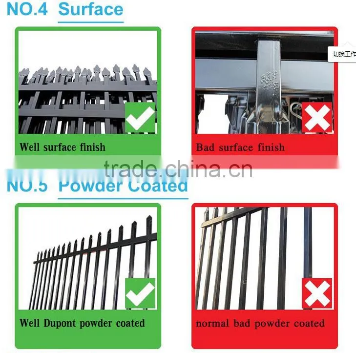standard welded steel bar grating fence heavy duty security fencing