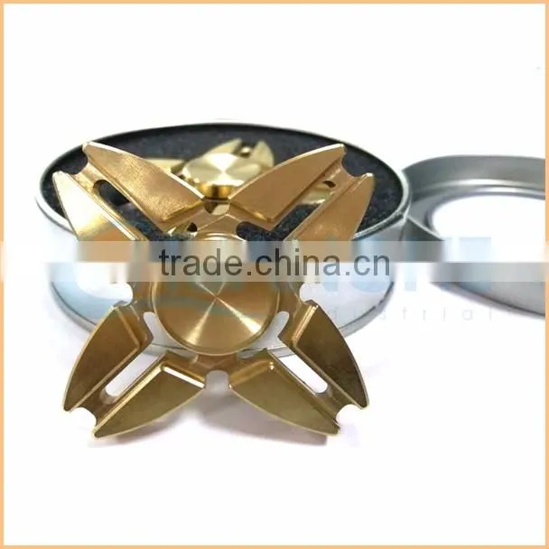 Best promotion gifts metal spiral spinner Aluminum four finger gyro