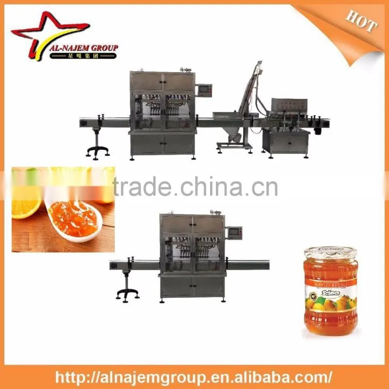 Automatic linear filling capping labeling machine bottle packaging line for fruit jam