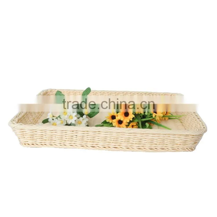 Graceful washable pe rattan fast food bread proving banneton basket