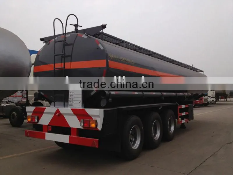 china carbon steel 40m3 liquid chemical tanker semi trailer