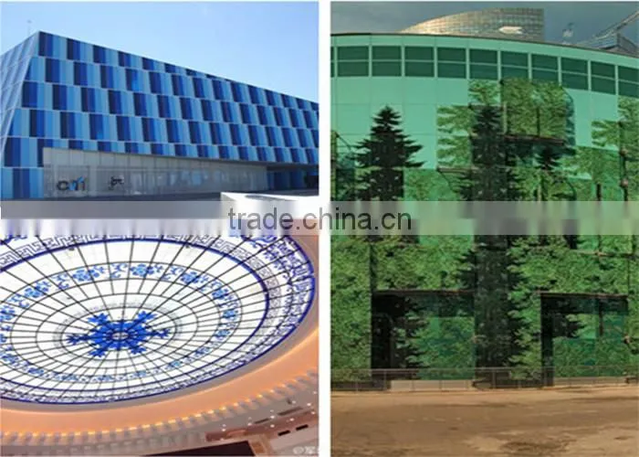 Exterior decorative stained glass window panels