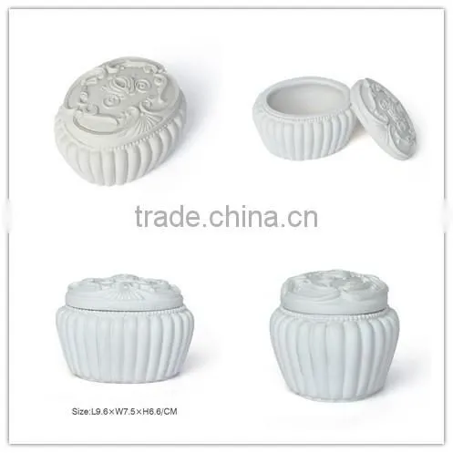 Beautiful white resin jewelry box
