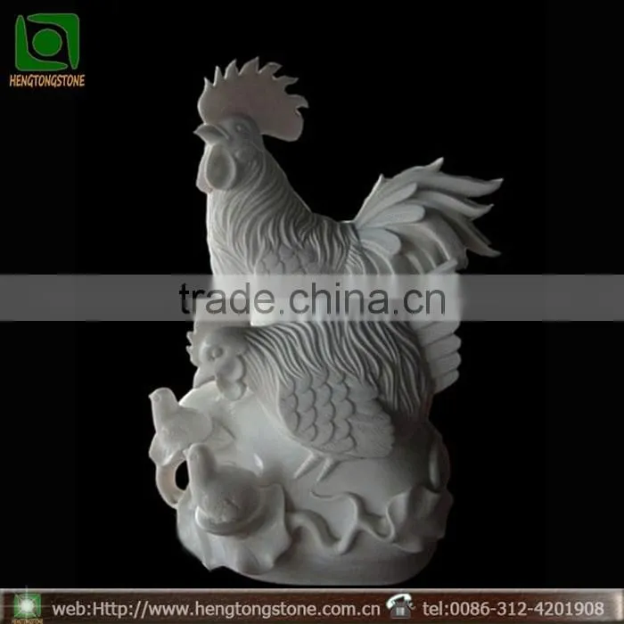 Small Marble Stone Animal Craft of Chicken Sculpture