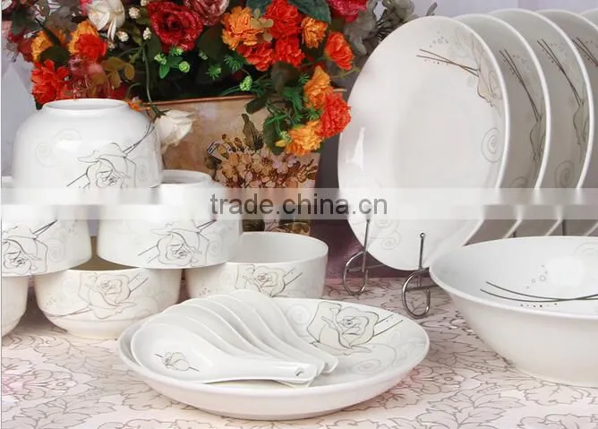 high quality ceramic dinner set with customized logo