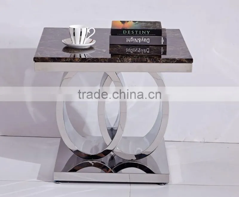 Ring Metal Base Marble Hotel Console Table