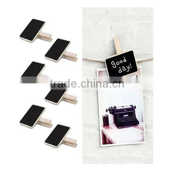Wooden Chalkboards with Clip Wedding tags