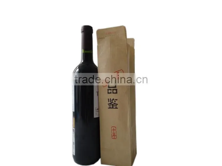 2016 world modern kraft thread paper wine bottle paper bags with or without handles
