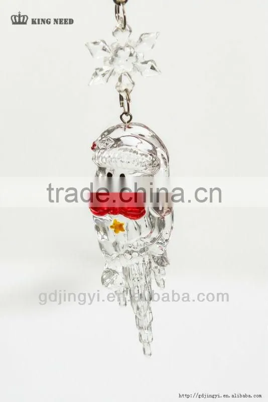 acrylic snowman head icicle Xmas hanging decorations