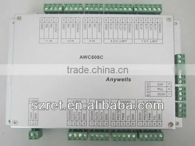 colour display preview function awc608c co2 laser control system