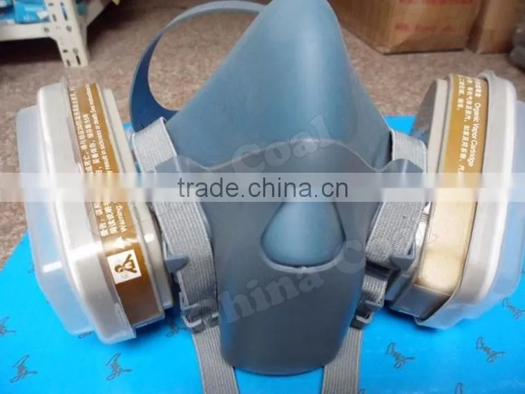 Silicone Rubber Half Facepiece Fire Escape Smoking Gas Mask