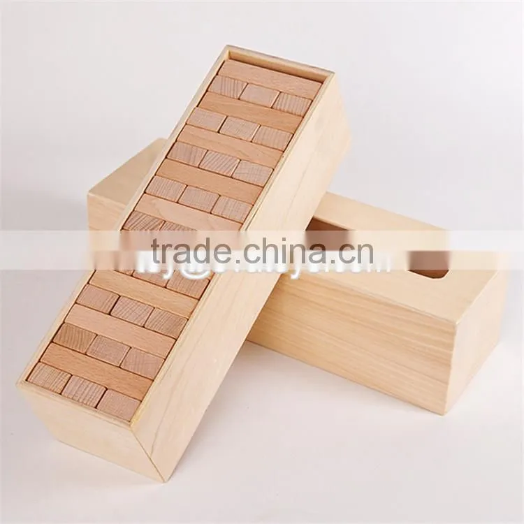 New design 51 pcs educational wooden kids building toys W13D149