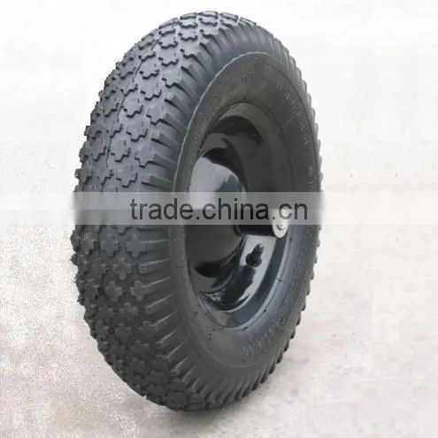Supply pneumatic wheels with plastic rim16"x4.00-8