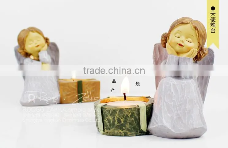Natural Resins European Retro Romantic Creative Candle Holders China Traditional Crafts Ornaments Candlestick Wedding Decoration
