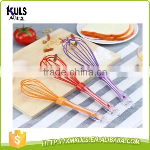Colorful FDA/LFGB Food grade silicone kitchen whisk tools egg beater