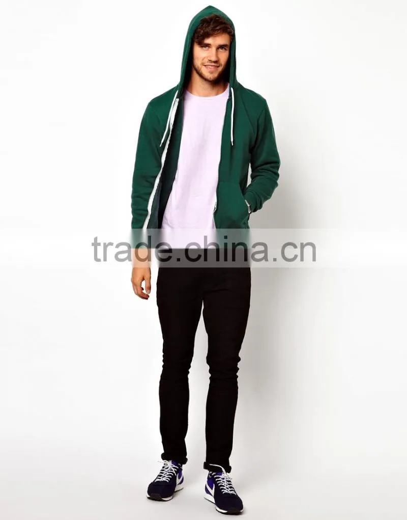 Green Custom Flex Zip Up Hoodie Custom Made Sports Hoodie