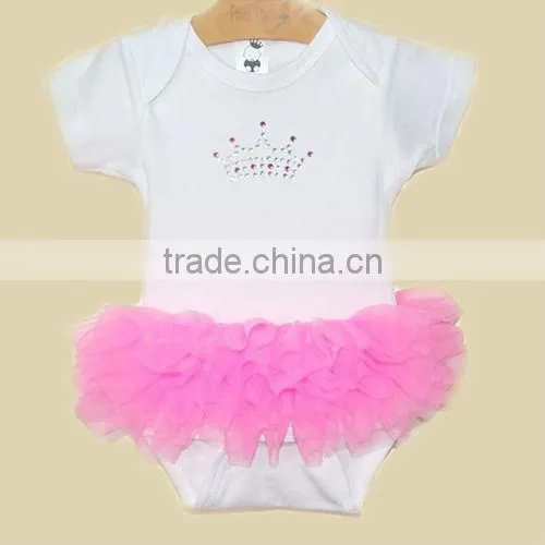 Hot sale ! Fashionable Girls Boutique Children Summer Lace Romper with Straps and Bow for Infant ,Toddler