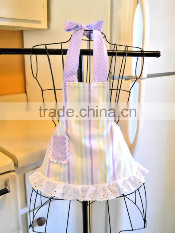 100% Cotton Baby Clothes Factory Direct Wholesale Baby Girls Polka Dot Aprons Lovely Bib for Kids