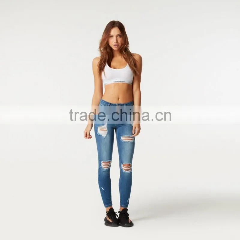 women skinny rips jeans 2017
